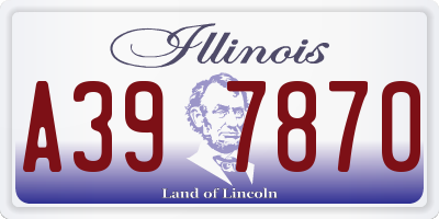 IL license plate A397870