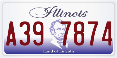 IL license plate A397874