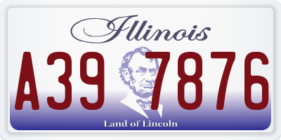 IL license plate A397876