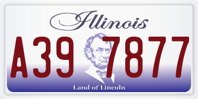 IL license plate A397877