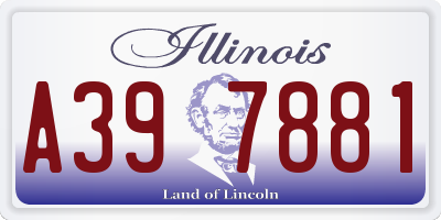 IL license plate A397881