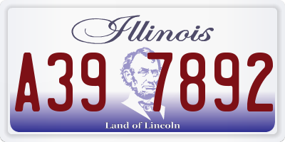 IL license plate A397892