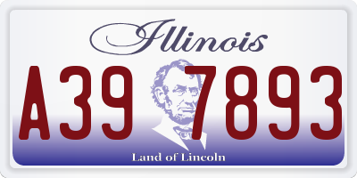IL license plate A397893