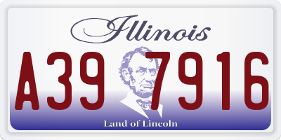 IL license plate A397916