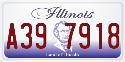 IL license plate A397918