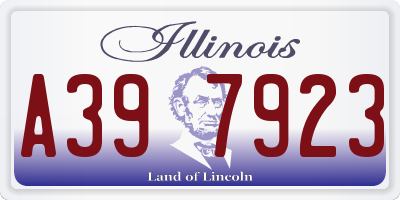 IL license plate A397923