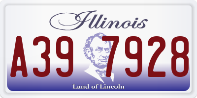 IL license plate A397928