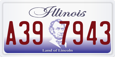 IL license plate A397943