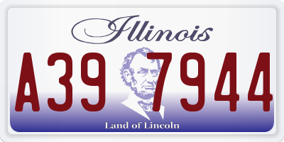 IL license plate A397944