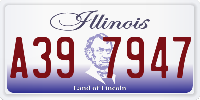 IL license plate A397947