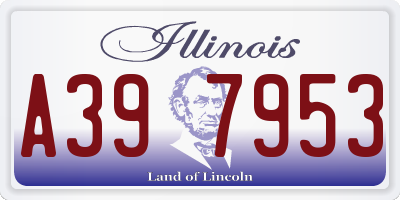 IL license plate A397953