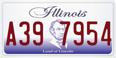 IL license plate A397954