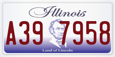 IL license plate A397958