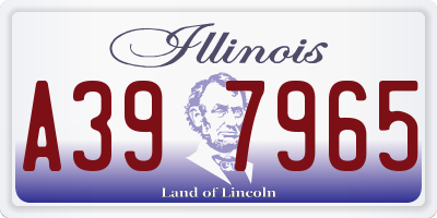IL license plate A397965