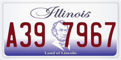IL license plate A397967