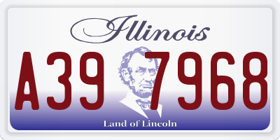 IL license plate A397968