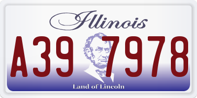 IL license plate A397978