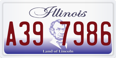 IL license plate A397986