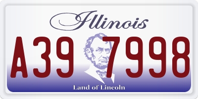 IL license plate A397998