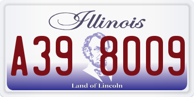 IL license plate A398009