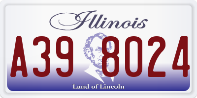 IL license plate A398024