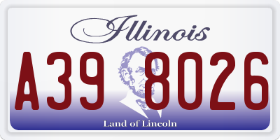 IL license plate A398026