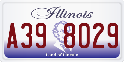 IL license plate A398029