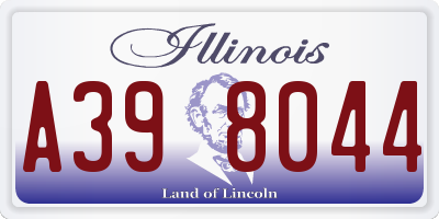 IL license plate A398044