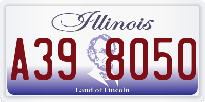 IL license plate A398050