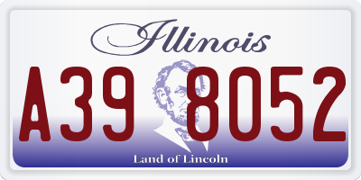 IL license plate A398052