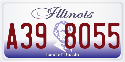 IL license plate A398055