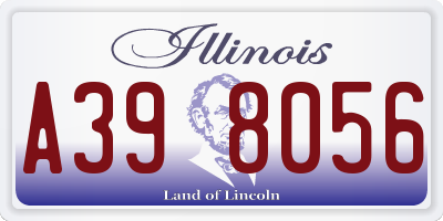 IL license plate A398056
