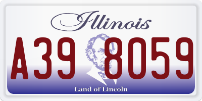 IL license plate A398059