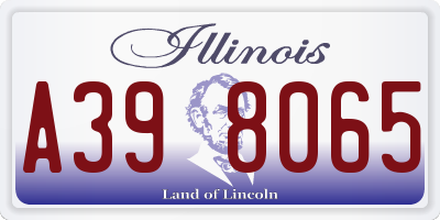 IL license plate A398065