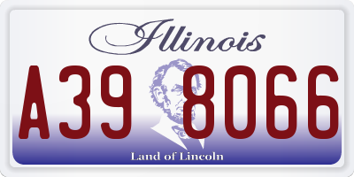IL license plate A398066