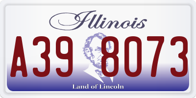 IL license plate A398073