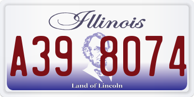 IL license plate A398074