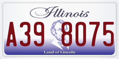 IL license plate A398075