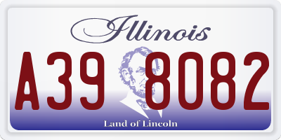 IL license plate A398082