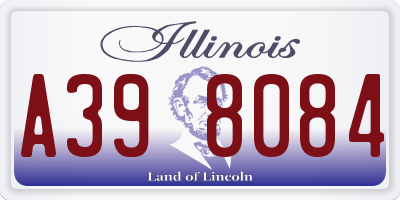 IL license plate A398084