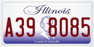 IL license plate A398085