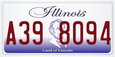 IL license plate A398094