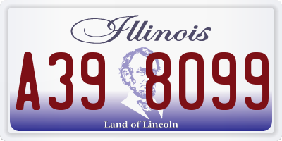 IL license plate A398099