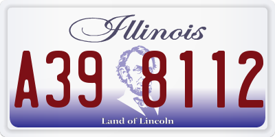 IL license plate A398112