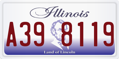 IL license plate A398119