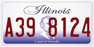 IL license plate A398124