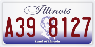IL license plate A398127