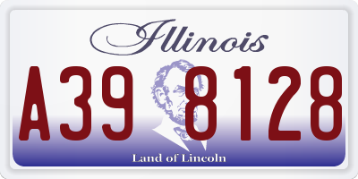 IL license plate A398128
