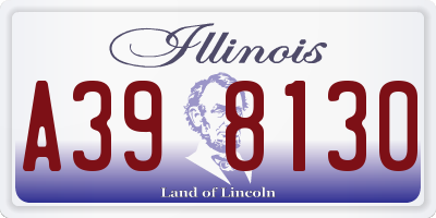 IL license plate A398130