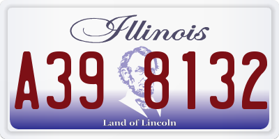 IL license plate A398132